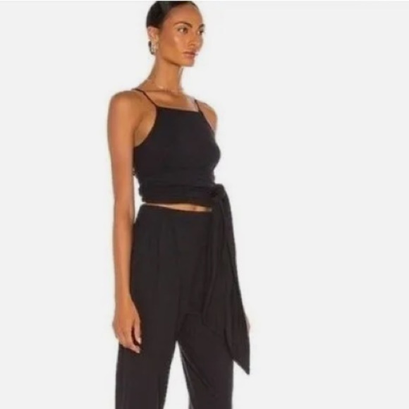 Nwt Free People FP Beach Nikki Black Wrap Around Spaghetti Strap Tank Top SZ Sm - Picture 8 of 8